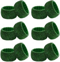 COTTON CRAFT Glitz Handmade Beaded Napkin Rings - Set of 12 - Dark Green by COTTONCRAFT