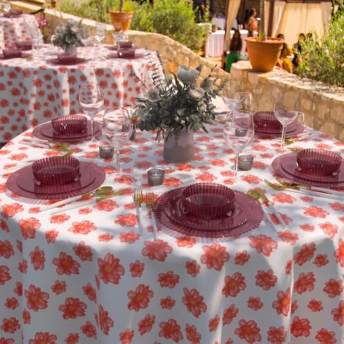Exquisite 40 Piece Plastic Disposable Plates Set For 20 Guests I 20 X 9 Inch & 20 X 11 Inch Disposable Plastic Plates | Color: Mahagony | Great for Weddings Parties And Formal Occasions - Image 7