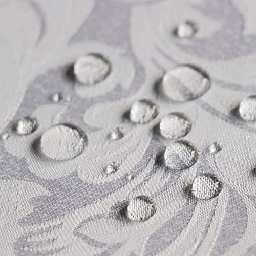 EHouseHome Damask Jacquard Cloth Napkins Waterproof Spillproof Polyester Fabric Napkins,White,Set of 4, 17 x 17 Inch - Image 2