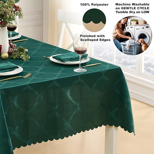 Newbridge Christmas Ribbons and Bows Evergreen 60x84 Rectangle Tablecloth - Image 5