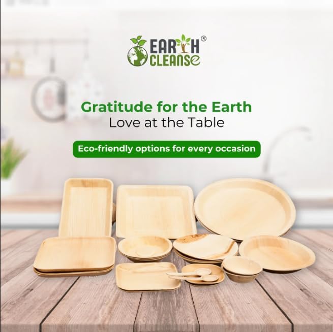 4" Areca Palm Leaf Square Bowls Compostable Biodegradable Eco-Friendly Bowls Natural Disposable Bowls, Perfect for Picnic Catering, Dessert, and Wedding (Pack of 25)