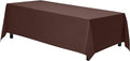Gee Di Moda Rectangle Tablecloth - 70 x 120 Inch Chocolate Table Cloth for 6 or 8 Foot Rectangle Tables - Heavy Duty Washable Fabric - for Holiday Party, Dinner, Weddings, Baby Shower & Events