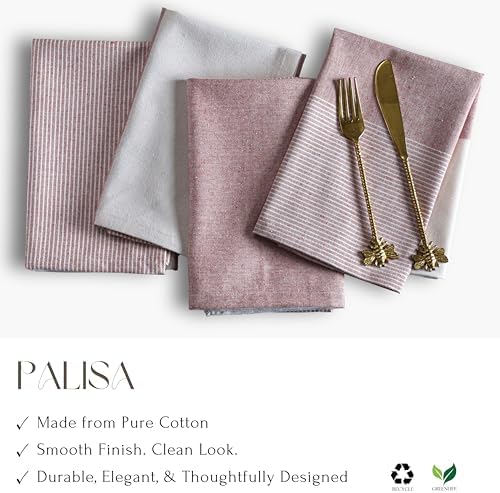 Rust Cotton Cloth Napkins Set of 4, 18x18 Inch - Image 4