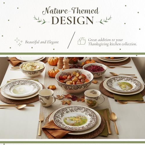 Spode Hunting Dogs Yellow Labrador Retriever 8" Salad Plate - Dog-Themed Rustic Holiday Tableware, Fine Earthenware for Salad or Dessert - Microwave, Dishwasher, Oven Safe, Made in England - Image 3