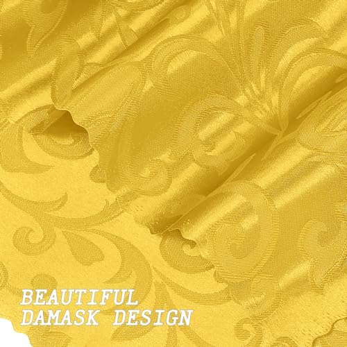12 Pack Gold Damask Satin Napkins 17 x 17 Inch - Image 7
