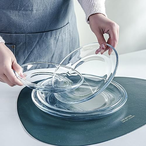 7 Inch Round Tempered Glass Dessert Plates, Small Mini Appetizer, Fruit, Salad and Cake Plates, Set of 3 - Image 6
