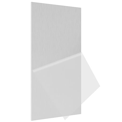 6061 T651 Aluminum Sheet Metal 8 x 16 x 1/4 (6MM) Inch Thick Flat Plain Aluminum Plate Covered with Protective Film, Heat Treatable Rectangle 6MM Aluminum Metal Plate for Industrial
