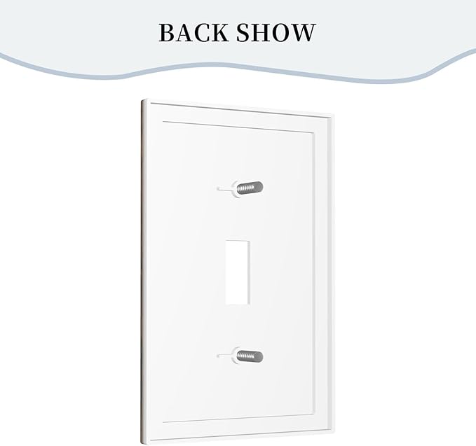 Decorative Light Switch Cover Brown Rustic Wood Grain Vintage Wooden Texture 1 Gang Wall Plate Cover Single Toggle Outlet Covers Switchplate Electrical Faceplate for Cabin Bedroom Decor（2 Pack）