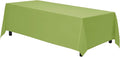 Gee Di Moda Rectangle Tablecloth - 90 x 156 Inch Apple Green Table Cloth for 8 Foot Tables with Floor-Length Drop - Heavy Duty Washable Fabric for Holiday Party, Dinner, Weddings & Baby Shower