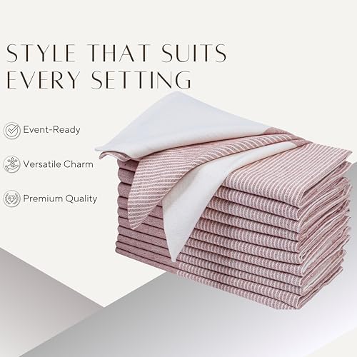 Rust Cotton Cloth Napkins Set of 4, 18x18 Inch - Image 3