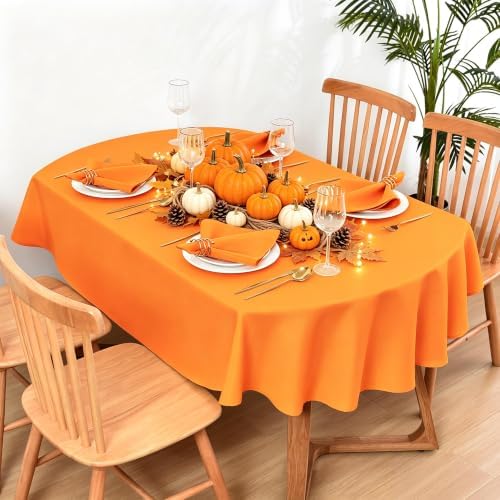 Wolkemer Set of 4 Orange Cloth Napkins 17x17 Inches Washable Dinner Napkins - Image 6