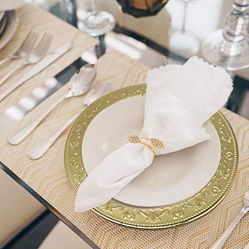 Brightalk 13-Inch Stainless Steel Charger Plates, 6Pcs Gold Dinner Plate Chargers Round Server Ware - Image 4