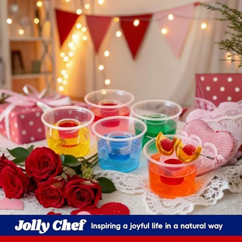 JOLLY CHEF 100 Disposable Bomber Cups, 4oz Clear Plastic Shot Glasses - Image 6