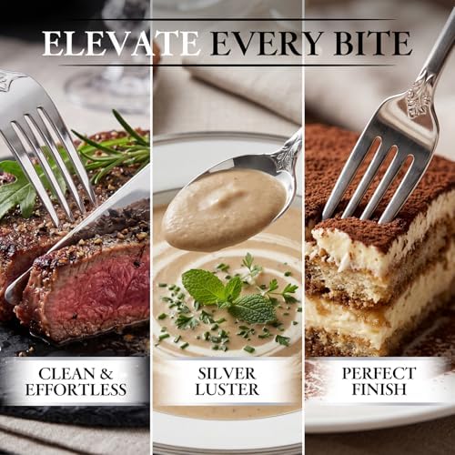 400PCS Pre Rolled Silver Plastic Silverware Sets Fancy for Wedding - Image 6