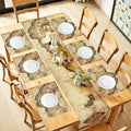 ANNA QUEEN Vintage Map Table Runner and Placemats Set of 6 – 13"x72" Table Runner & 12"x18" Placemats, Antique World Map Travel Theme Dining Table Decor by ANNAQUEEN