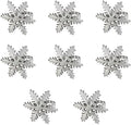 COTTON CRAFT Snowflake Napkin Rings - Set of 8 Silver Christmas Napkin Ring by COTTONCRAFT