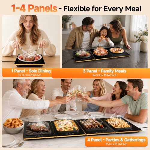 WeGuard Electric Warming Tray, 4-in-1 Food Warmers for Parties Buffet - Image 2