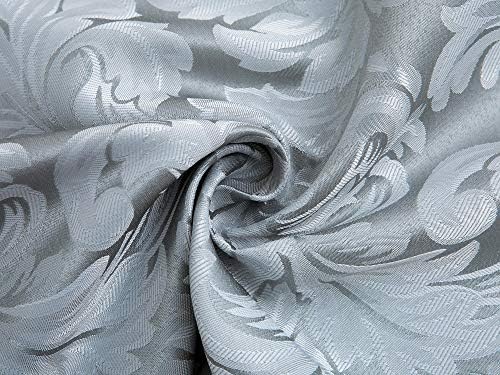 EHouseHome Damask Jacquard Cloth Napkins Waterproof Spillproof Polyester Fabric Napkins Silver Grey, Set of 12, 17 x 17 Inch (Pack of 2) - Image 6