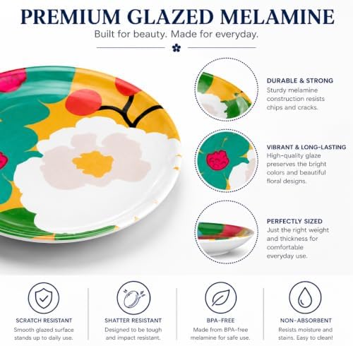 French Bull Melamine Assorted Plates-6 Piece Set -Melamine Dinnerware-Platter, Serving, Party, Platter, Dish (6" Appetizer Plate, Assorted) - Image 6