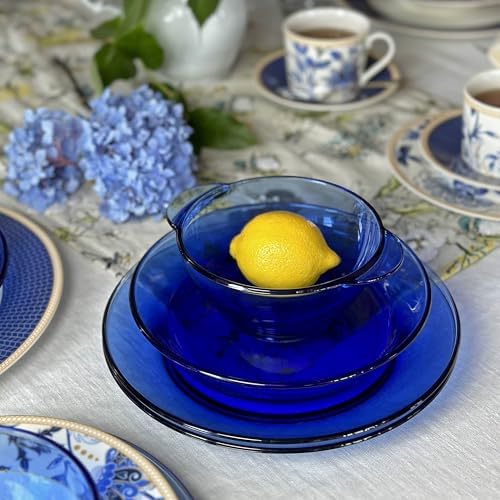 STP GOODS Glass Plates Set of 4 – Borosilicate Salad & Dessert Plates, Transparent Glass Appetizer Plates, Microwave & Dishwasher Safe Tableware - Image 2