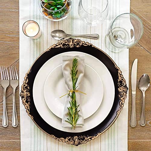 MAONAME Black Charger Plates Set of 6, Plate Charges for Dinner Plates - Image 2