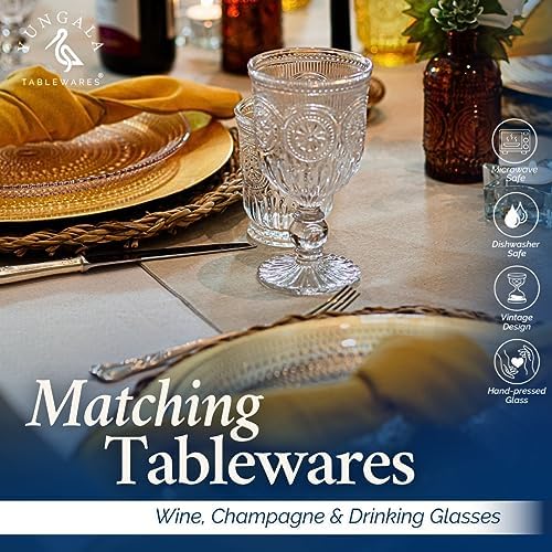 Clear Hobnail Dinner Plates Set of 4 Pressed Glass 10.5 Inch - Image 5