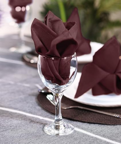 Utopia Home Burgundy Cloth Napkins (12 Pack, 20x20 Inches), Ideal Dinner Napkins for Party, Wedding and Lunch/Dinner - Image 5