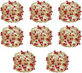 COTTON CRAFT Christmas Napkin Rings - 8 Pack Beaded Metal Twine Napkin Ring by COTTONCRAFT