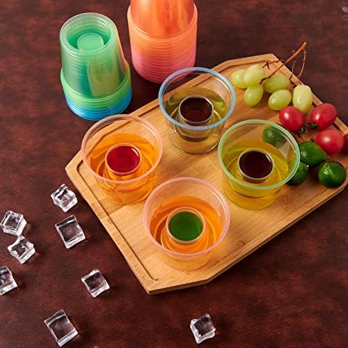 100 Disposable Bomber Cups, 4oz Plastic Shot Glasses, Assorted Colors - Image 6