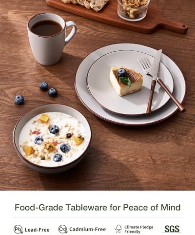 Famiware Venus Dinnerware Sets with Mugs, Ceramic Plates and Bowls for 6 - Image 4