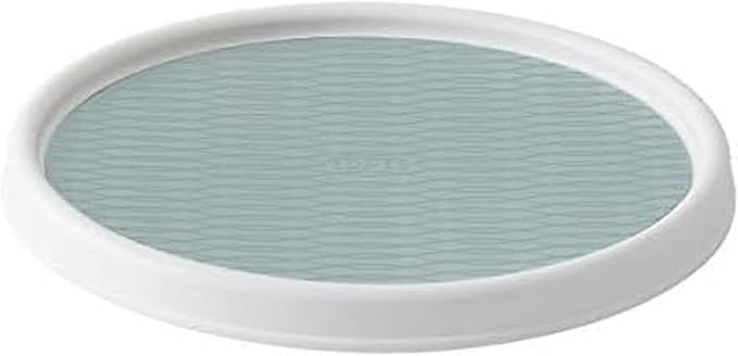 Copco White Non-Skid Turntable | 12 Inch Diameter | Rimmed Edge | For Kitchen Cabinet | Single Pack