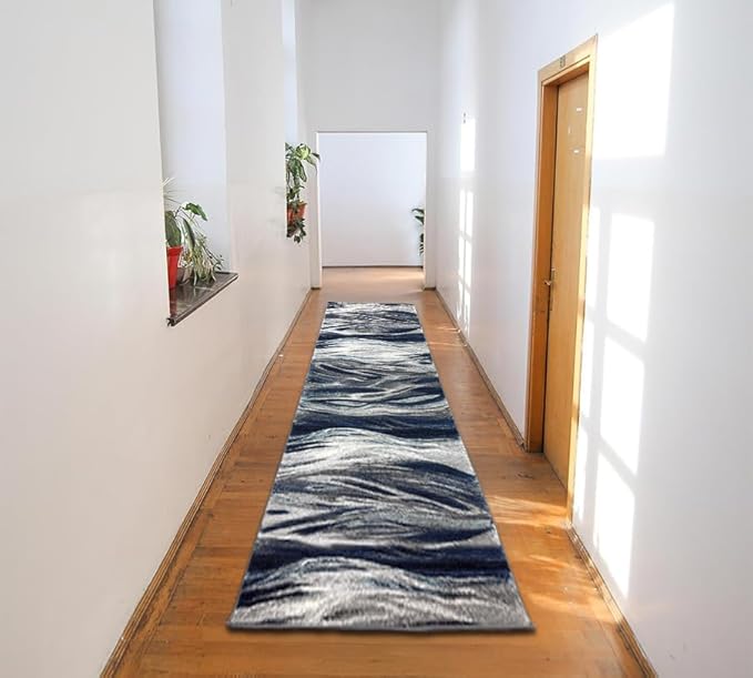 Keen Home Design Area Rugs - 2x20 Non-Shedding, Abstract Rugs for Kitchen, Living Room, Bedroom, Dining Room, Entryway - Size: 2'8" x 20', Multi