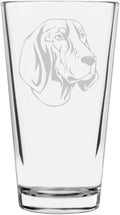 Bluetick Coonhound Custom Personalized Dog Themed Etched All Purpose 16oz Pint Glass
