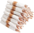 Supernal 30 Pack Pre Rolled Rose Gold Plastic Silverware, Linen Napkin by supernal