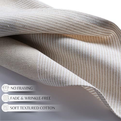 Beige Cotton Cloth Napkins Set of 4, 18x18 Inch - Image 5