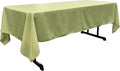 LA Linen Polyester Poplin Washable Rectangular Tablecloth, Stain and Wrinkle Resistant Table Cover 60x120, Fabric Table Cloth for Dinning, Kitchen, Party, Holiday 60 by 120-Inch, Sage
