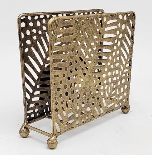 Bronze Elephant Tabletop Napkin Holder | Metal Freestanding Vertical Tissue Paper Servilleta Dispenser Organizer Letter Holder | Home Kitchen Restaurant Hotel Party Dining Table Décor