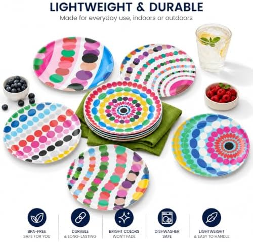 French Bull Melamine Assorted Plates-6 Piece Set -Melamine Dinnerware-Platter, Serving, Party, Platter, Dish (6" Appetizer Plate, Bauble) - Image 7