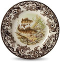 Spode Woodland Fine Porcelain Salad Plate - Walleye Design with Brown Floral Border, Classic English Country Tableware for Family Dinners, Holiday Entertaining & Elegant Dining Decor by Spode