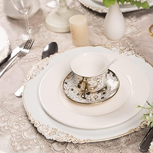 MAONAME White Charger Plates Set of 6, Plate Charges for Dinner Plates - Image 5