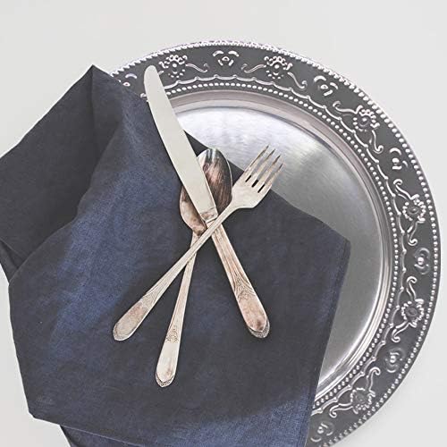 Brightalk 13-Inch Stainless Steel Charger Plates, 6Pcs Silver Dinner Plate Chargers Round Server Ware - Image 3