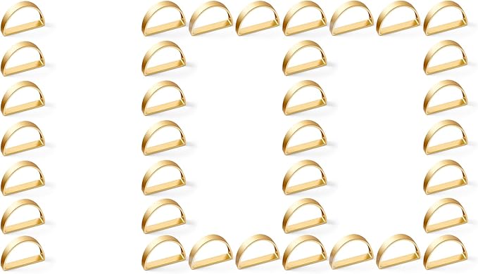 APTWOW Gold Napkin Rings Set of 100, Semicircle Metal Gold Napkin Holder Buckles, Fall Thanksgiving Christmas Napkin Rings for Dinner Table Decor, Wedding, Banquet, Party