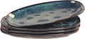 Ceramic Serving Platters - Set of 4 Oval Salad Plates for Entertaining, Modern Kitchen Dishes for Dinner, Fruit, Salad, Serving Trays, Oval Plates, 13.6 Inch