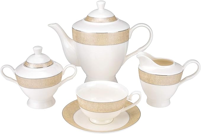 Euro Porcelain 57-pc Banquet Dinnerware Set, Luxury Tableware Dining Service for 8