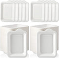Remerry 300 Pcs Small 4 Inch Paper Plates Bulk Disposable Plates Paper White Square Dessert Cake Party Snack Sugarcane Bagasse Fiber Wedding Birthday Dinner Graduation Pet Feeding (4.13 x 5.51 Inch)