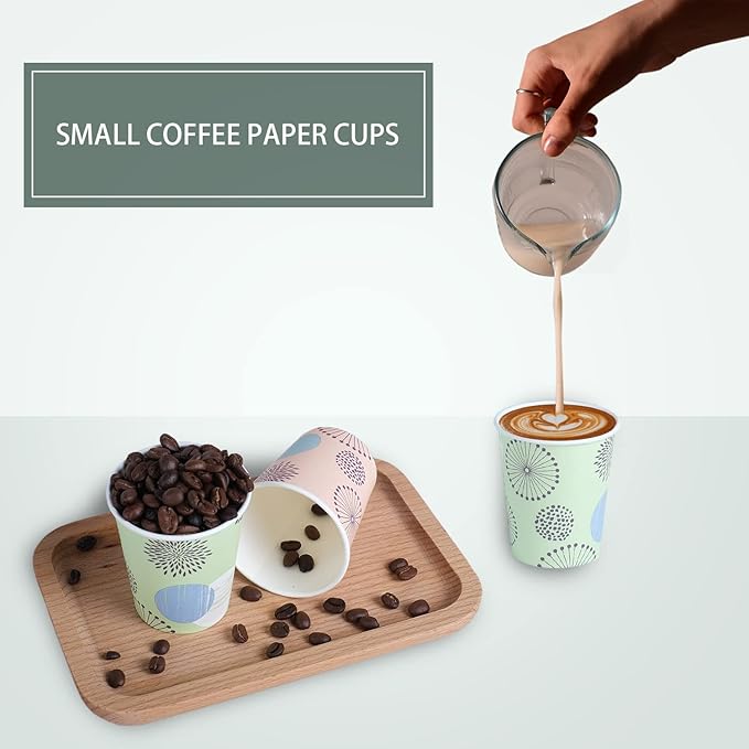 [300 Pack] 5 oz Mini Paper Cups, Small Mouthwash Disposable Bathroom Cups, Paper Coffee Cups 5 Ounce for Bathroom, Supermarket, Birthday Party, Travel, Events, Picnic, BBQ