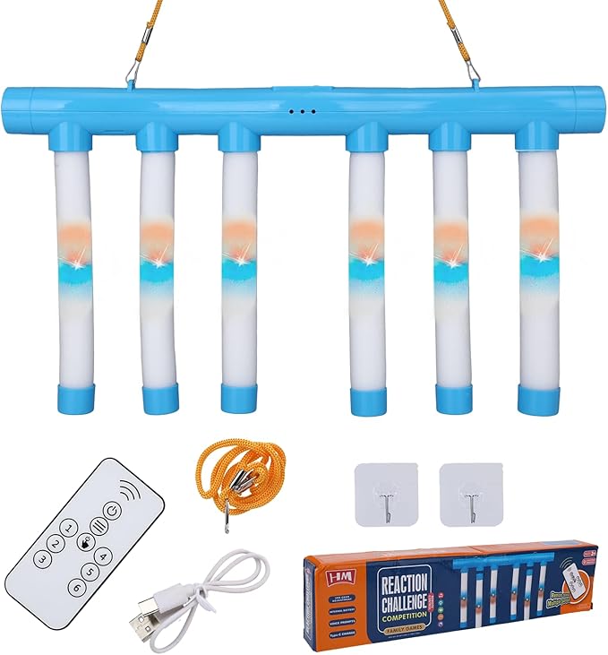 Reflex Challenge Game Set with Light Effects,Drop Stick Game for Reaction Training, Hand Eye Coordination Training Toy for Family Party