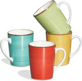 ONEMORE 16 oz Coffee Mugs Set of 4 Large Ceramic Coffee Cups Colorful Mugs Set with Handles for Latte, Hot Cocoa, Tea - Housewarming Gift - Assorted Colors