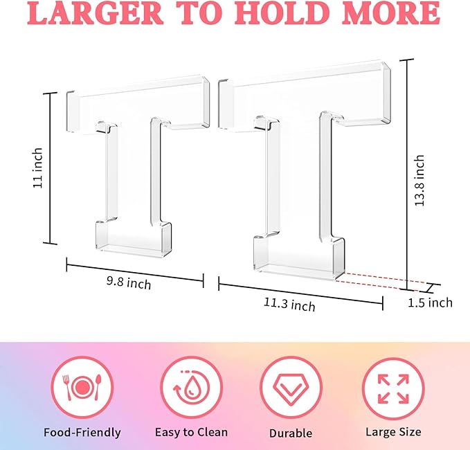 13.8" Acrylic Letter Charcuterie Tray, Charcuterie Letters Fillable Box for Food, Reusable Serving Cake Candy Dish Display Tray for Birthday Anniversary Party Decoration (Letter T)