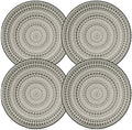 Smokey Black Hobnail Glass Plates Set of 4 8 Inch Small Plates by Yungala